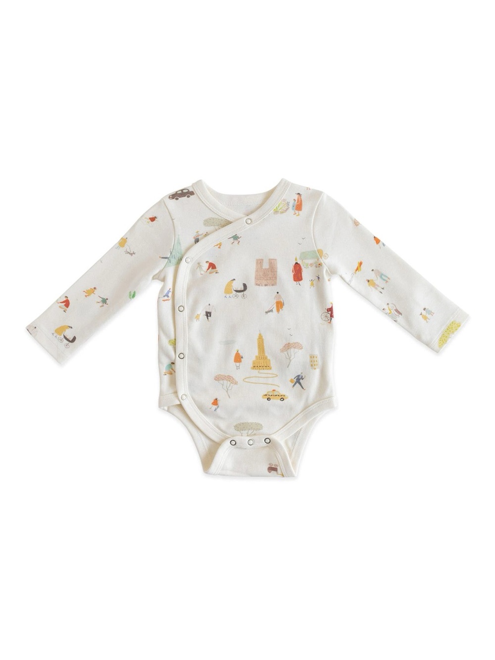 Pehr Explore the World Organic Cotton Wrap Bodysuit